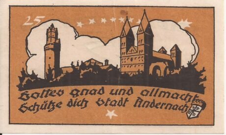 Реверс банкноты 25 fenigów (Niemcy) 1920