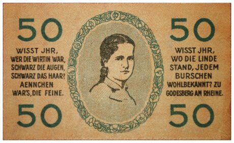 Реверс банкноты 50 fenigów (Niemcy) 1920