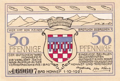 Аверс банкноты 50 пфеннигов (Германия) 1921 года