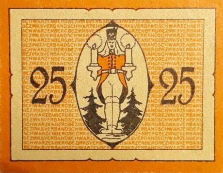 Реверс банкноты 25 fenigów (Niemcy) 1920