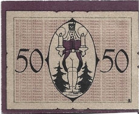 Реверс банкноты 50 fenigów (Niemcy)