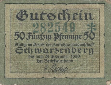 Аверс банкноты 50 fenigów (Niemcy) 1919