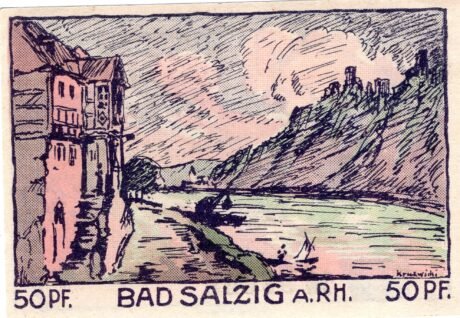 Реверс банкноты 50 fenigów (Niemcy) 1921