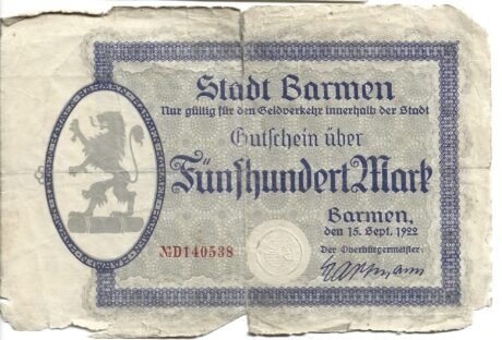 Аверс банкноты 500 marek (Niemcy) 1922