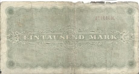 Реверс банкноты 1000 marek (Niemcy) 1922