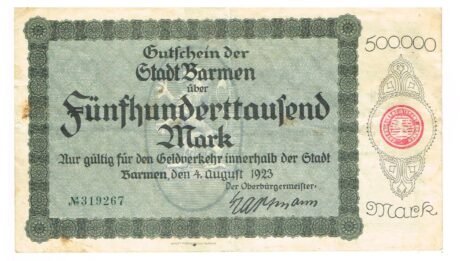 Аверс банкноты 500000 marek (Niemcy) 1923