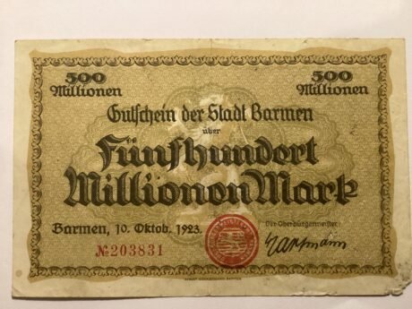 Аверс банкноты 500 000 000 marek (Niemcy) 1923
