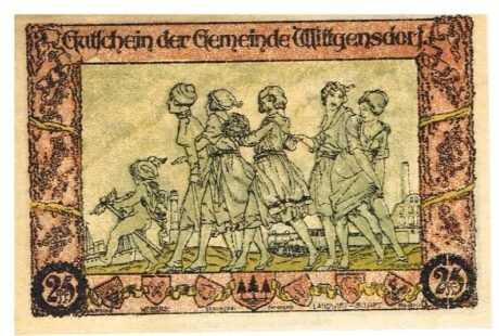 Реверс банкноты 25 Pfennige (Германия) 1921 года