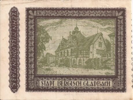 Реверс банкноты 10000000 marek (Niemcy) 1923