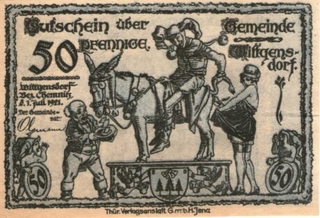 Аверс банкноты 50 пфеннигов (Германия) 1921 года