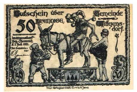 Аверс банкноты 50 Pfennige (Германия) 1921 года