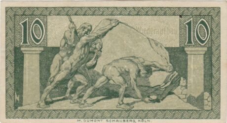 Реверс банкноты 10 fenigów (Niemcy) 1920
