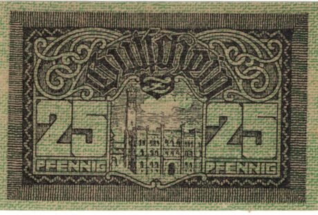 Реверс банкноты 25 fenigów (Niemcy) 1919