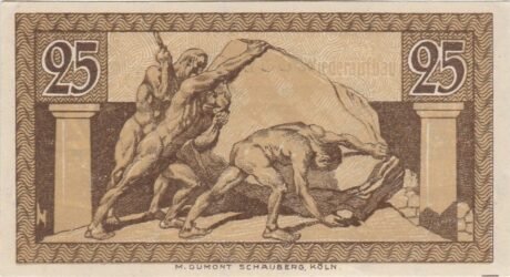 Реверс банкноты 25 fenigów (Niemcy) 1920