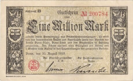 Аверс банкноты 1000000 marek (Niemcy) 1923