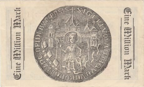 Реверс банкноты 1000000 marek (Niemcy) 1923