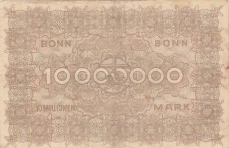 Реверс банкноты 10000000 Mark (Германия) 1923 года