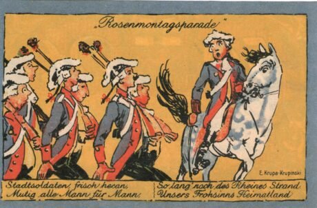 Реверс банкноты 50 fenigów Stadtsoldaten-Corps (Niemcy) 1922