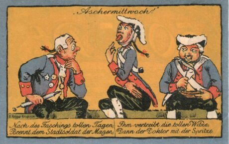 Реверс банкноты 50 fenigów Stadtsoldaten-Corps (Niemcy) 1922