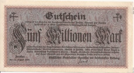 Аверс банкноты 5000000 marek (Niemcy) 1923