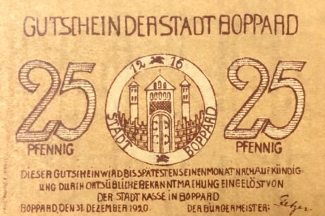 Аверс банкноты 25 пфеннигов (Германия) 1920 года
