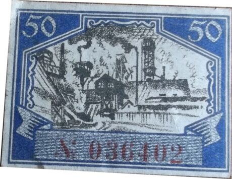 Реверс банкноты 50 fenigów (Niemcy) 1920