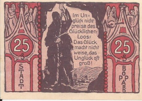 Реверс банкноты 25 fenigów (Niemcy) 1921
