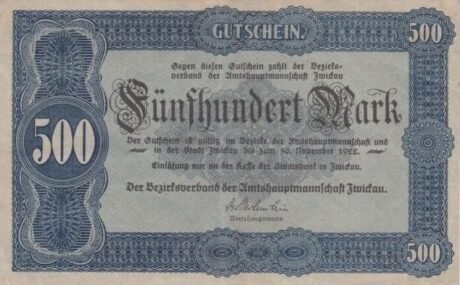 Аверс банкноты 500 Mark (Германия) 1922 года