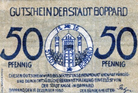 Аверс банкноты 50 пфеннигов (Германия) 1920 года