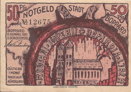 Аверс банкноты 50 fenigów (Niemcy) 1921