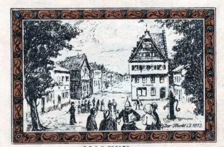 Реверс банкноты 50 fenigów Sparkasse (Niemcy) 1921