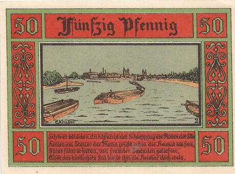 Реверс банкноты 50 fenigów (Niemcy) 1921