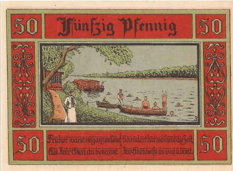 Реверс банкноты 50 fenigów (Niemcy) 1921