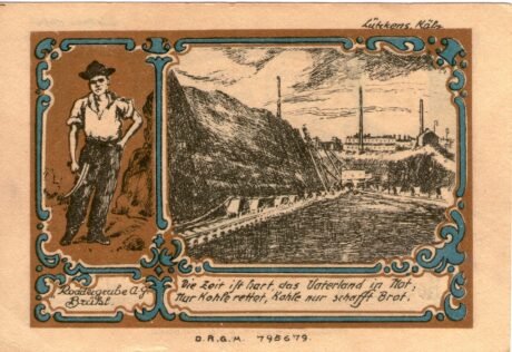 Реверс банкноты 5 Mark Sparkasse (Niemcy) 1921