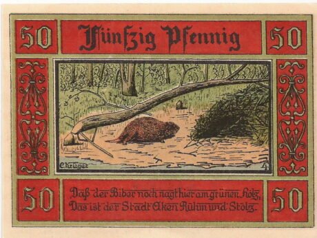 Реверс банкноты 50 fenigów (Niemcy) 1921