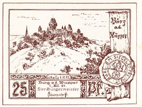 Аверс банкноты 25 fenigów (Niemcy) 1921