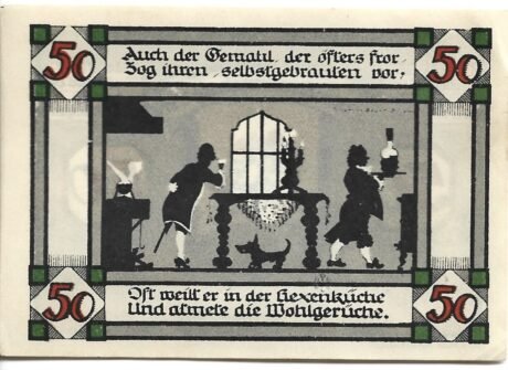 Реверс банкноты 50 fenigów (Niemcy) 1921