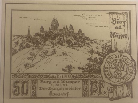 Аверс банкноты 50 fenigów (Niemcy) 1921