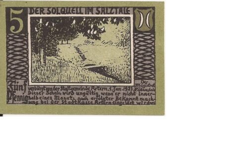 Аверс банкноты 5 fenigów (Niemcy) 1921