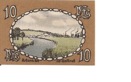 Реверс банкноты 10 fenigów (Niemcy) 1921