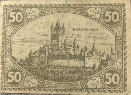 Реверс банкноты 50 fenigów (Niemcy) 1918