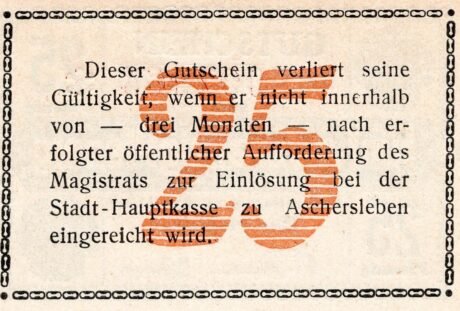 Реверс банкноты 25 fenigów (Niemcy) 1917