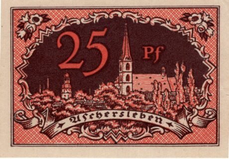 Реверс банкноты 25 fenigów (Niemcy) 1920