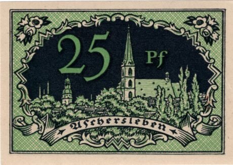 Реверс банкноты 25 fenigów (Niemcy) 1920