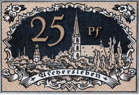 Реверс банкноты 25 fenigów (Niemcy) 1920