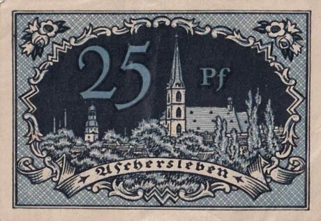 Реверс банкноты 25 fenigów (Niemcy) 1920