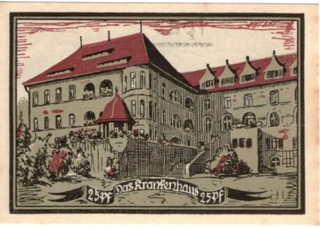 Реверс банкноты 25 fenigów (Niemcy) 1921