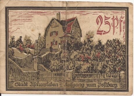 Реверс банкноты 25 fenigów (Niemcy) 1921