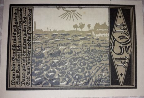 Реверс банкноты 25 fenigów (Niemcy) 1921