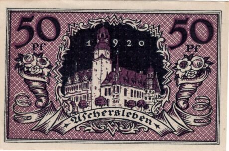 Реверс банкноты 50 fenigów (Niemcy) 1920